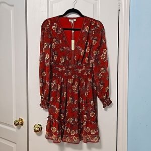 Brand New Dress, Maxx Studio, Medium, Floral, Dark Orange